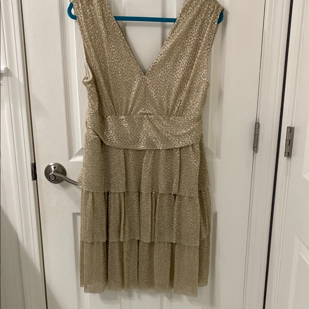 Lilly Pulitzer Elegant Gold Sleeveless Dress
